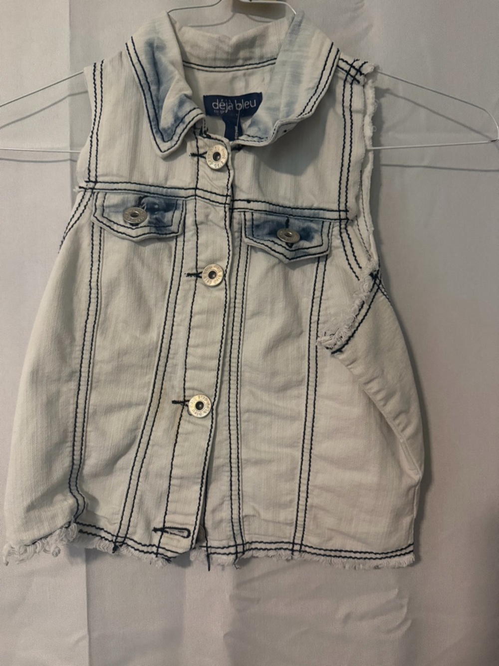 Vintage acid washed Denim Vest